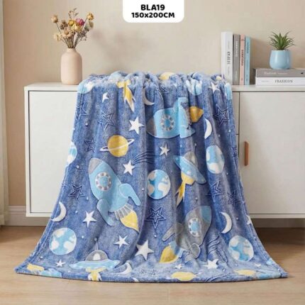 BLA19 GLOW IN THE DARK BLANKET 150x200CM