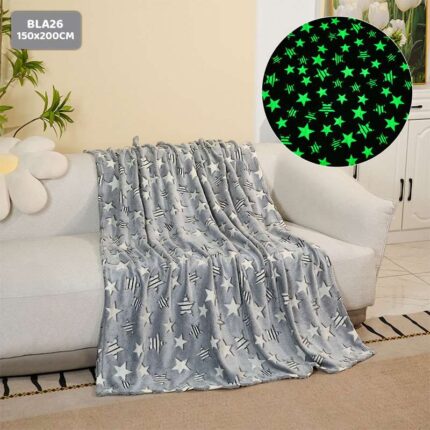 BLA26 GLOW IN THE DARK BLANKET 150x200CM