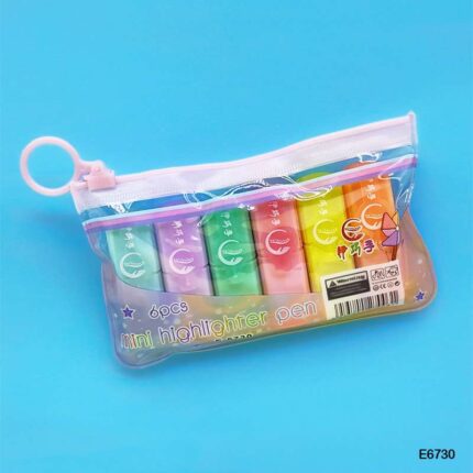 E6730 MINI CUTE HIGHLIGHTER BOTTLE 6PC