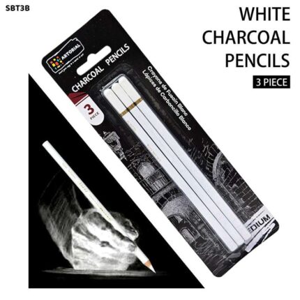 3PC WHITE CHARCOLE PENCIL (SBT3B)