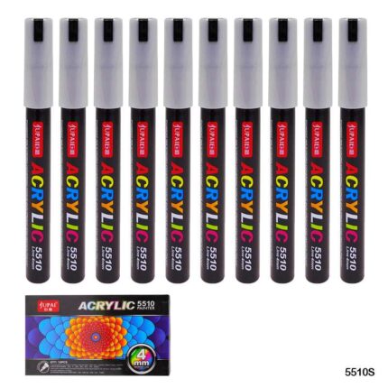 ACRYLIC PAINT MARKER SILVER10PCS 4MM