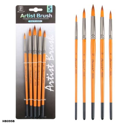 5PC PAINT BRUSH ROUND HB095B