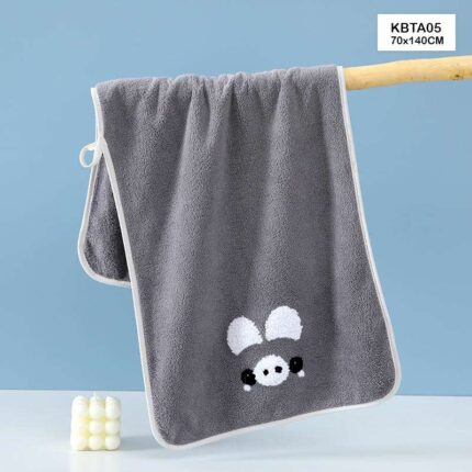 KIDS BATH TOWEL GRAY 70X140CM KBTA05