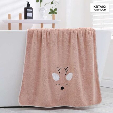 KIDS BATH TOWEL PEACH 70X140CM KBTA02