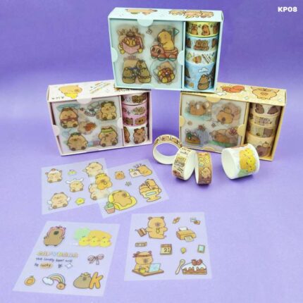 KP08 STCKER TAPE SET CAPYBARA