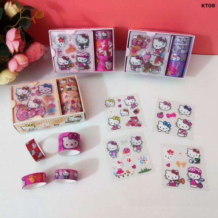 KT08 STICKER n TAPE SET KITTY