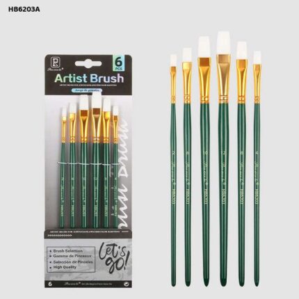 6PC PAINT BRUSH FLAT HB6203A